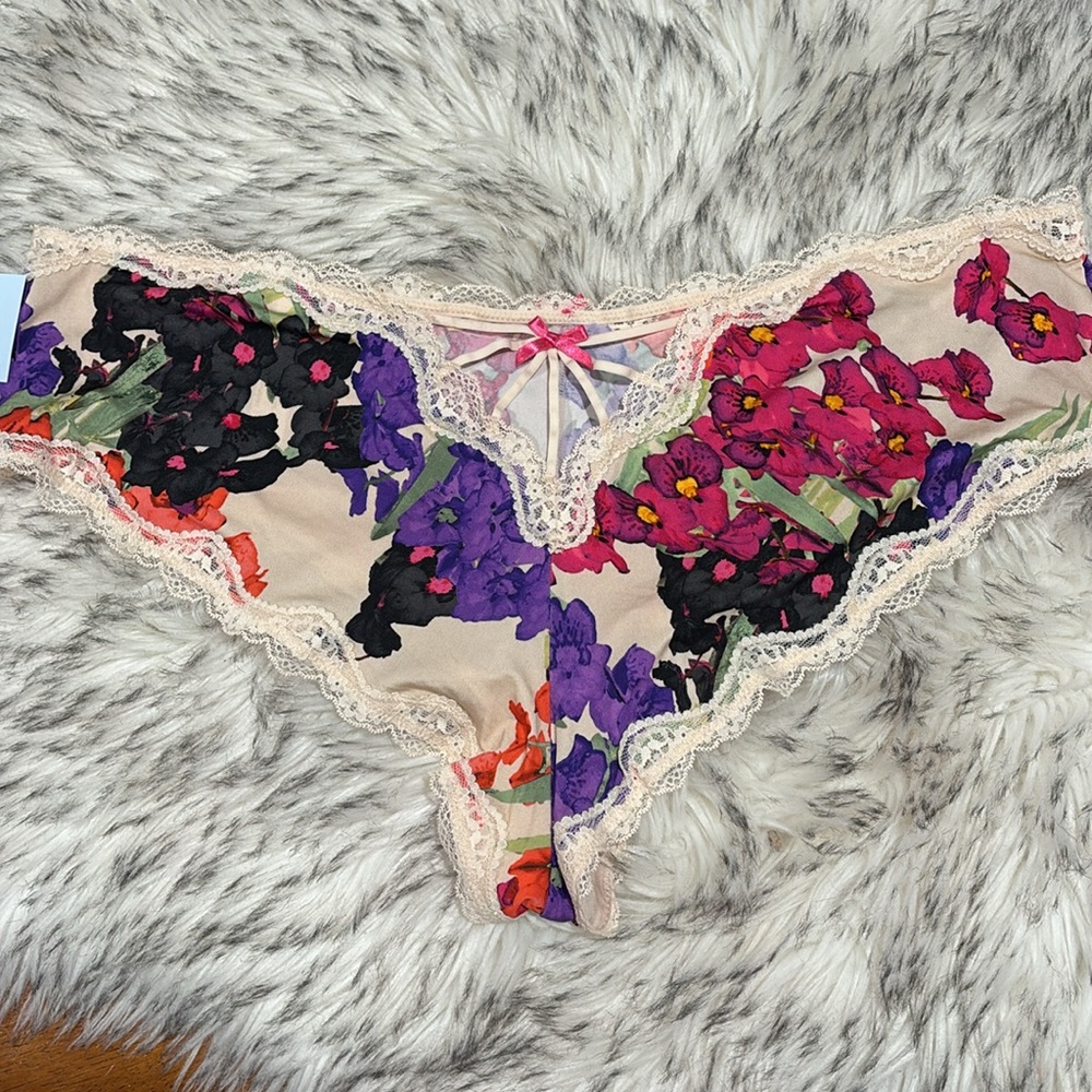 ✨3/$32✨ NWT CACIQUE Floral Lace Trim Cheeky 26/28 - Picture 4 of 6